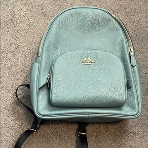 Coach Teal Leather Backpack